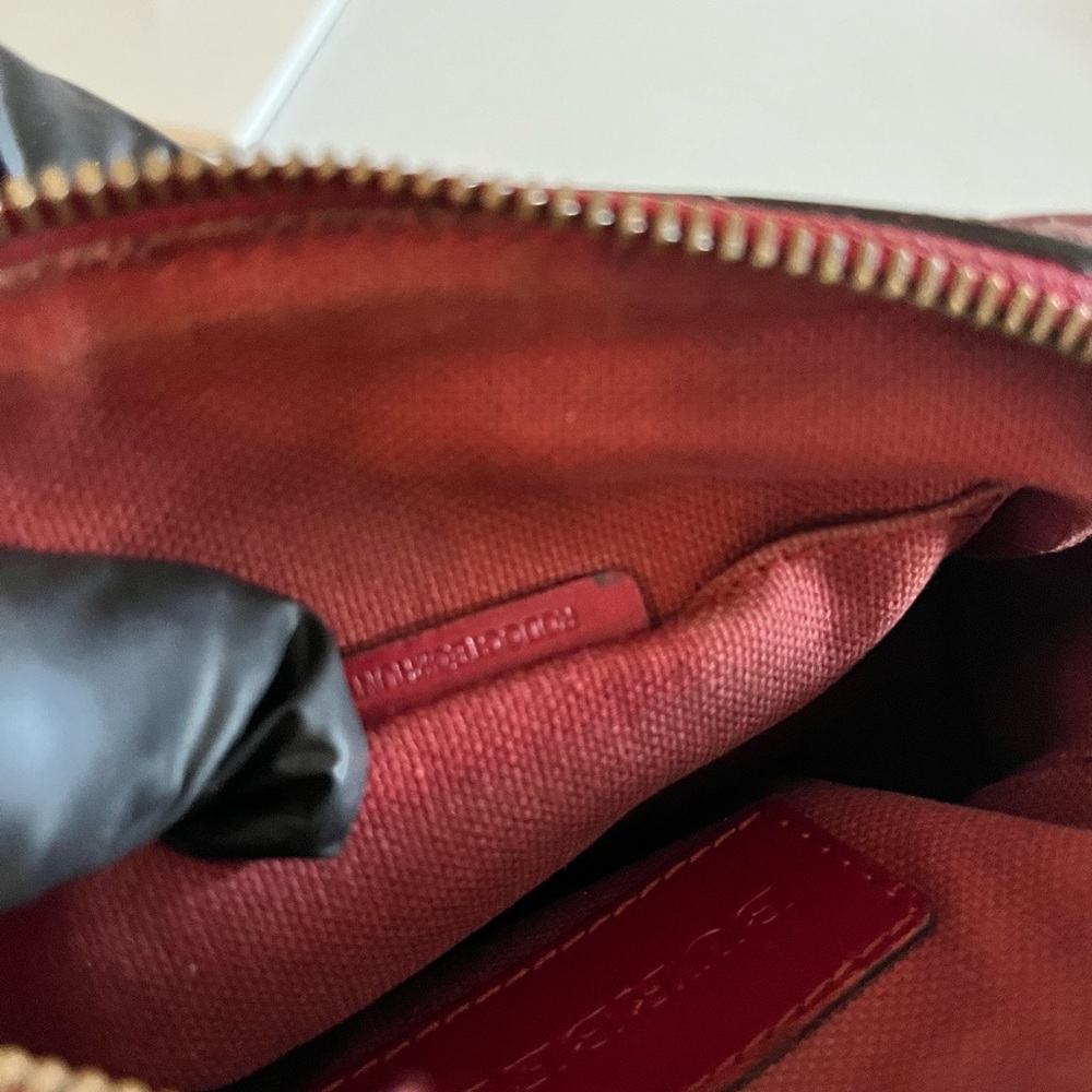 Burberry Checkered Beige and Red Women's Bag - Picture 8 of 12